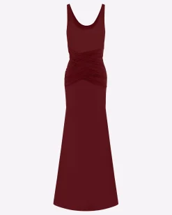 Alex Perry Scoop Wrap Gown in Crepe Jersey