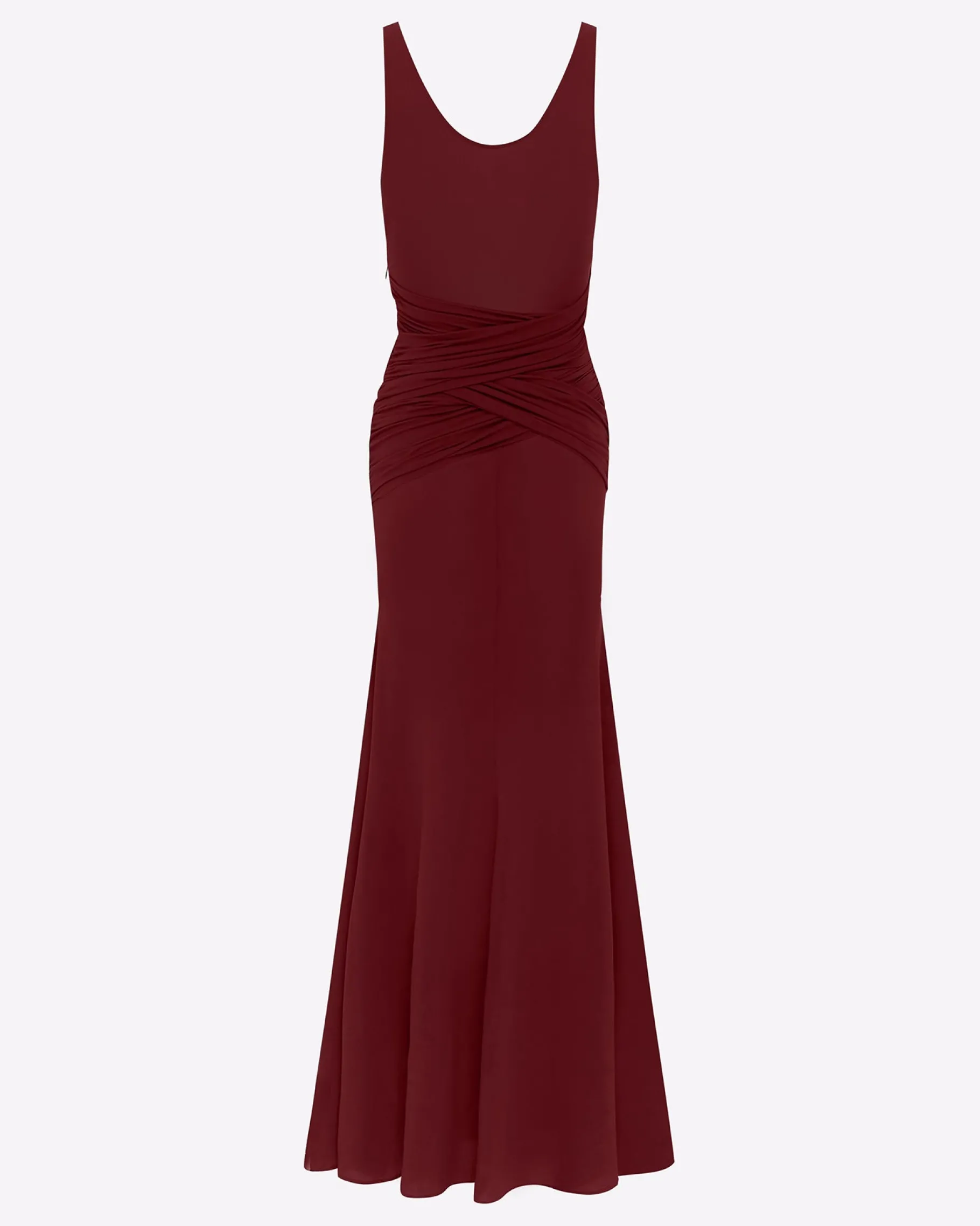 Alex Perry Scoop Wrap Gown in Crepe Jersey