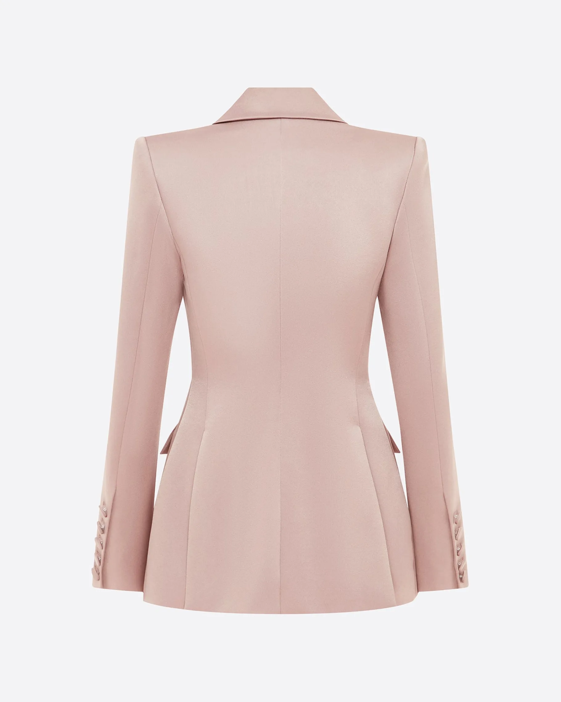 Alex Perry Single Breasted Fitted Blazer in Satin Crepe