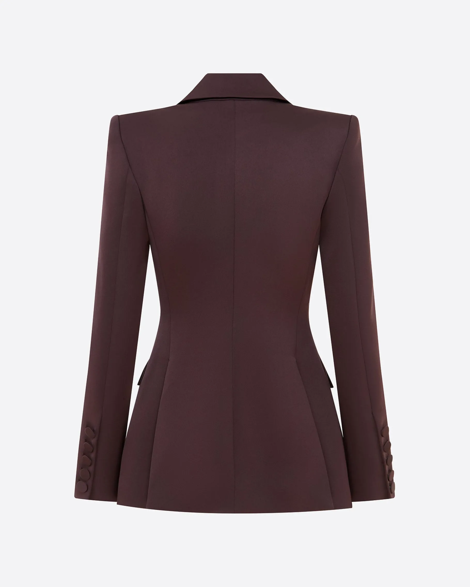 Alex Perry Single Breasted Fitted Blazer in Satin Crepe
