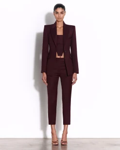 Alex Perry Single Breasted Fitted Blazer in Wool Suiting