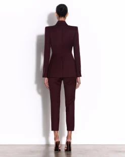 Alex Perry Single Breasted Fitted Blazer in Wool Suiting