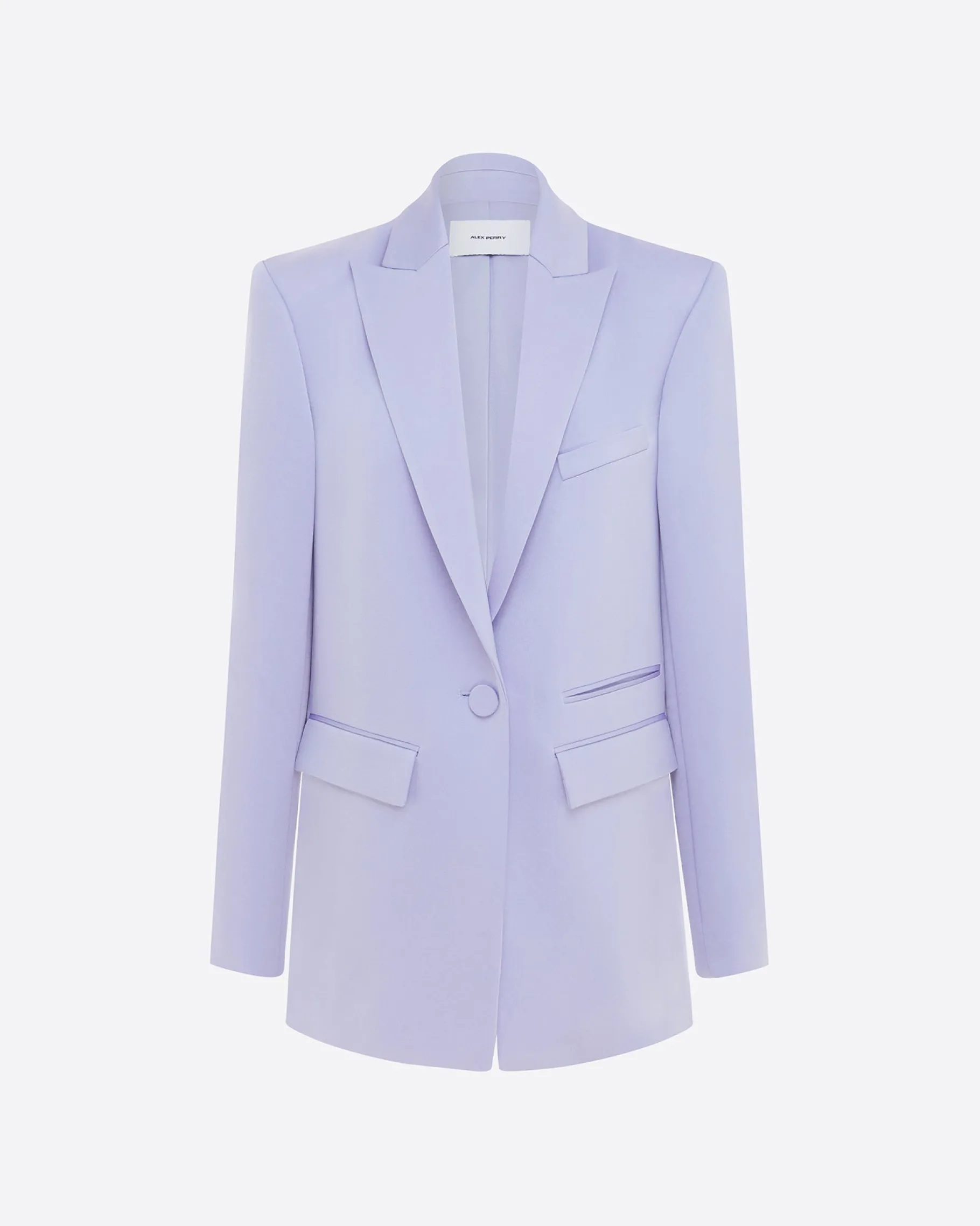Alex Perry Single Breasted Oversized Blazer in Satin Crepe