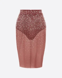 Alex Perry Skirt in Crystal Mesh