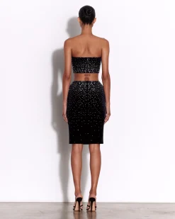 Alex Perry Skirt in Crystal Velvet