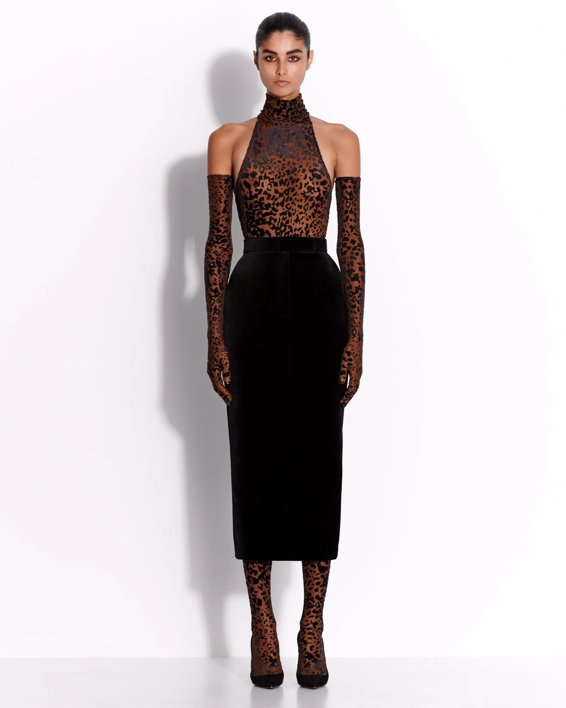 Alex Perry Skirt in Velvet