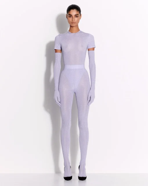Alex Perry Stocking in Crystal Jersey