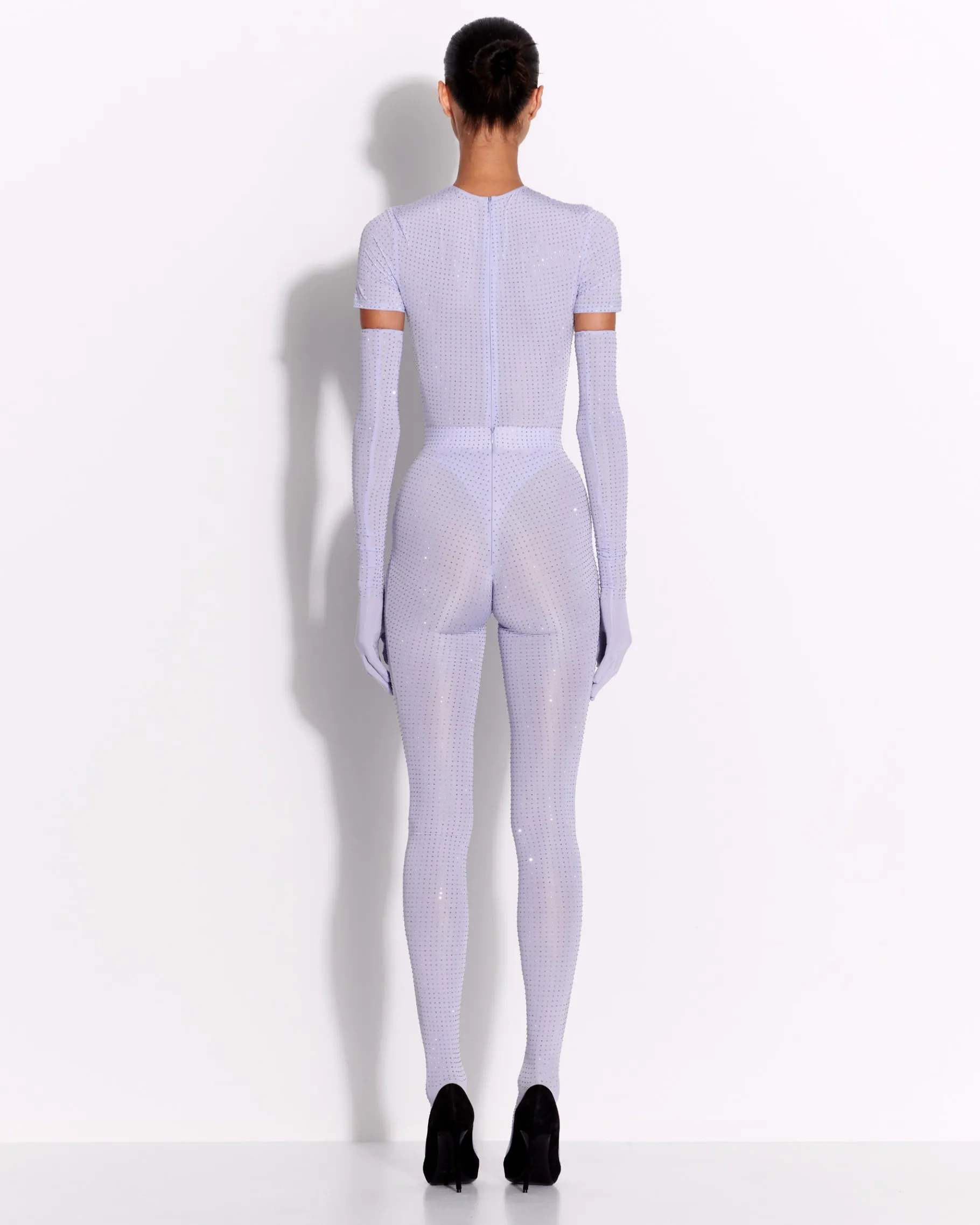 Alex Perry Stocking in Crystal Jersey