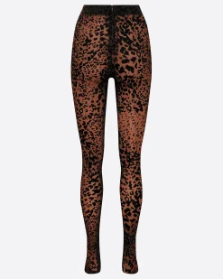 Alex Perry Stocking in Leopard Burnout