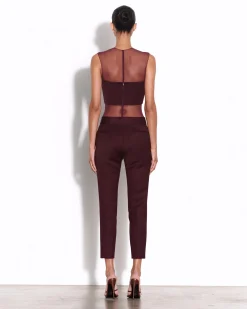 Alex Perry Strapless Corset Top in Wool Suiting