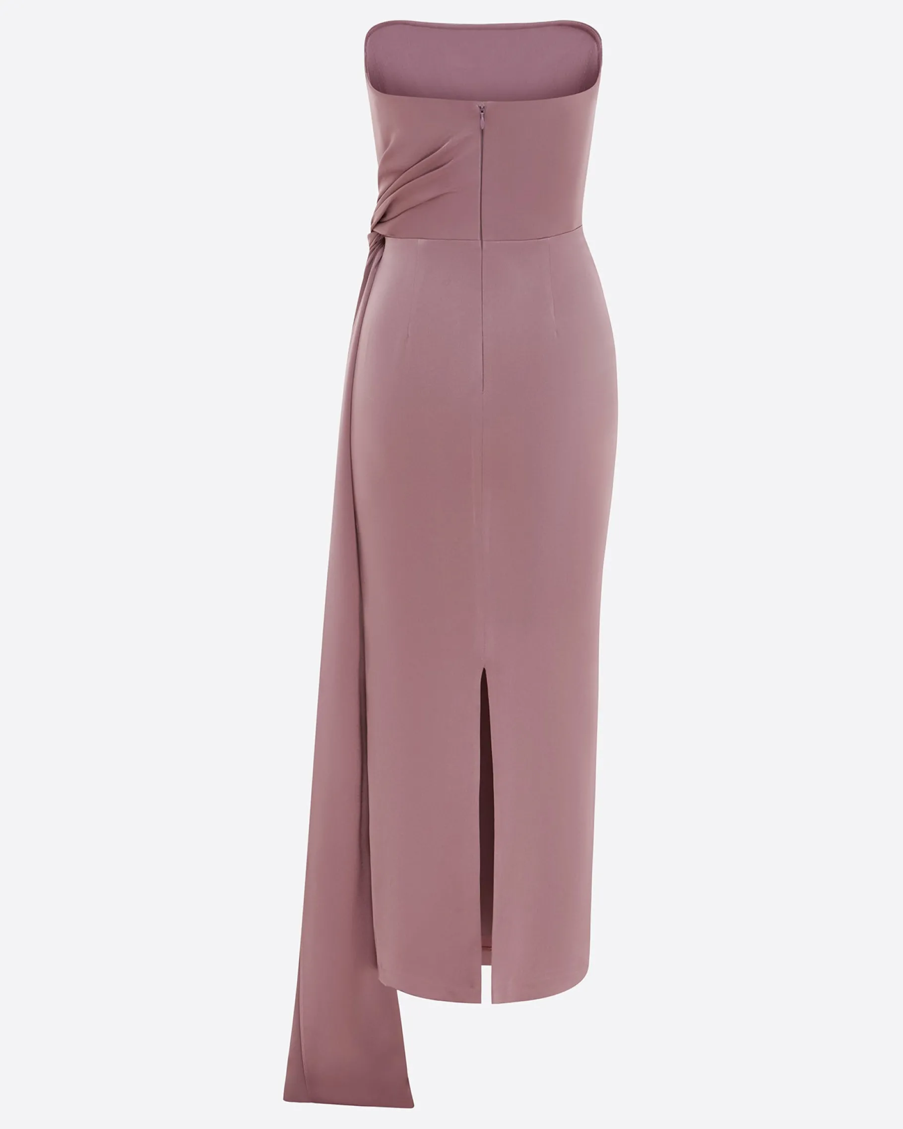 Alex Perry Strapless Twist Dress in Satin Crepe
