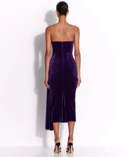 Alex Perry Strapless Twist Dress in Velvet