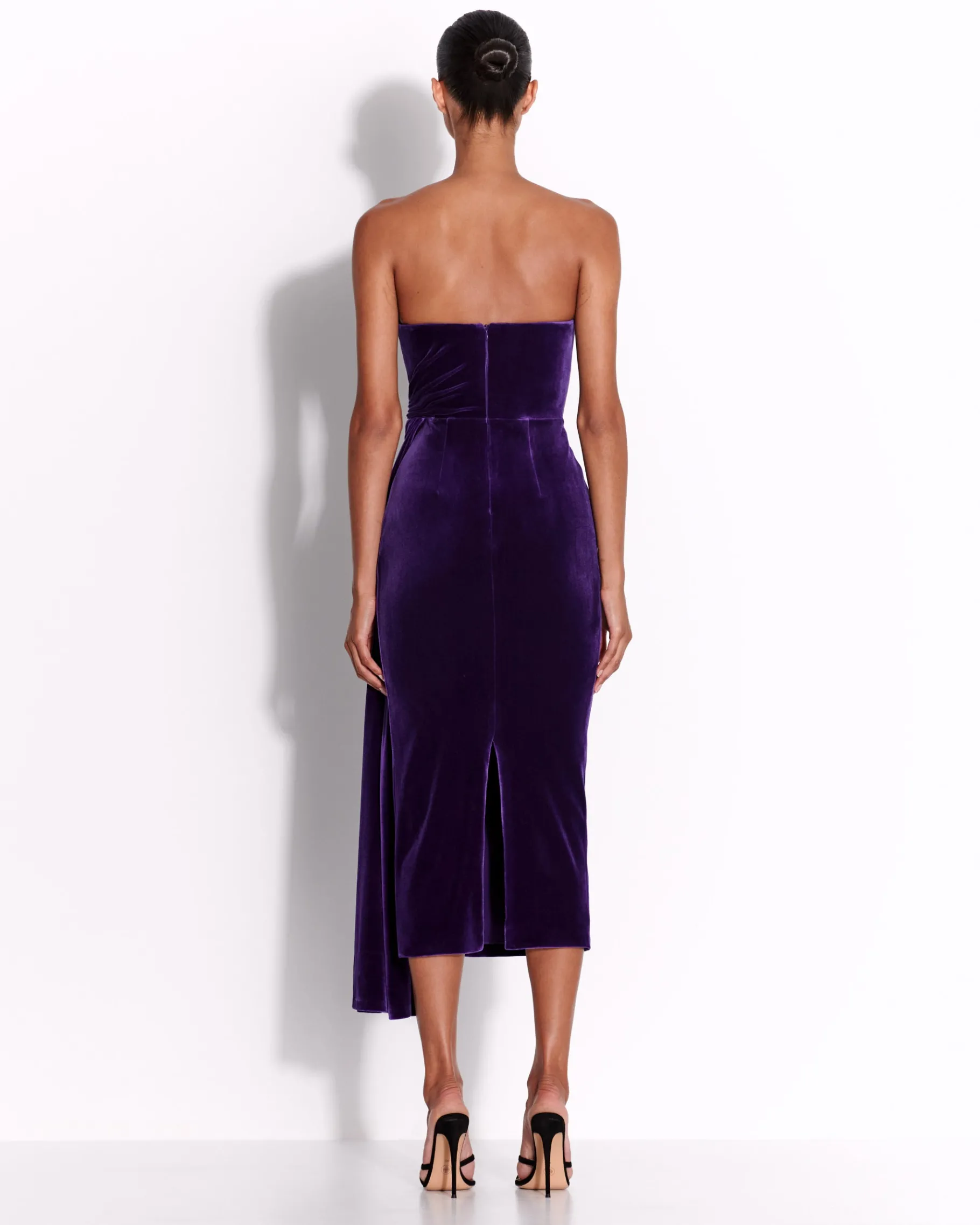 Alex Perry Strapless Twist Dress in Velvet