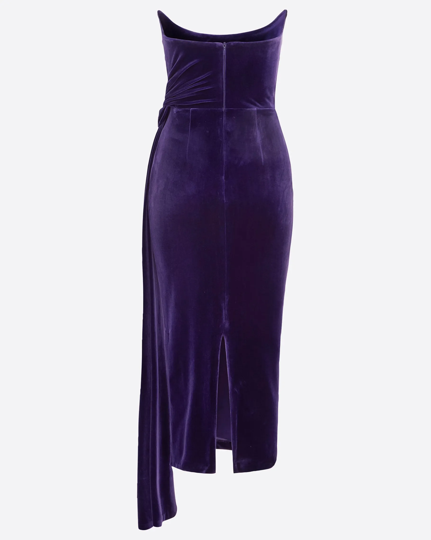 Alex Perry Strapless Twist Dress in Velvet