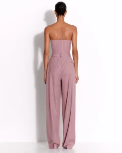 Alex Perry Tailored Trouser in Lurex Pinstripe