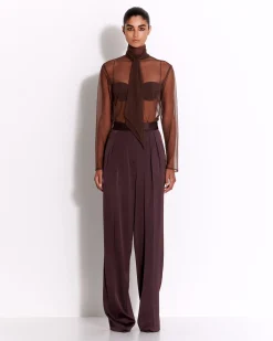 Alex Perry Tailored Trouser in Satin Crepe