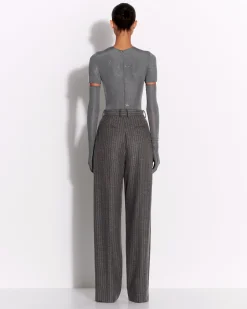 Alex Perry Tailored Trouser in Wool Pinstripe