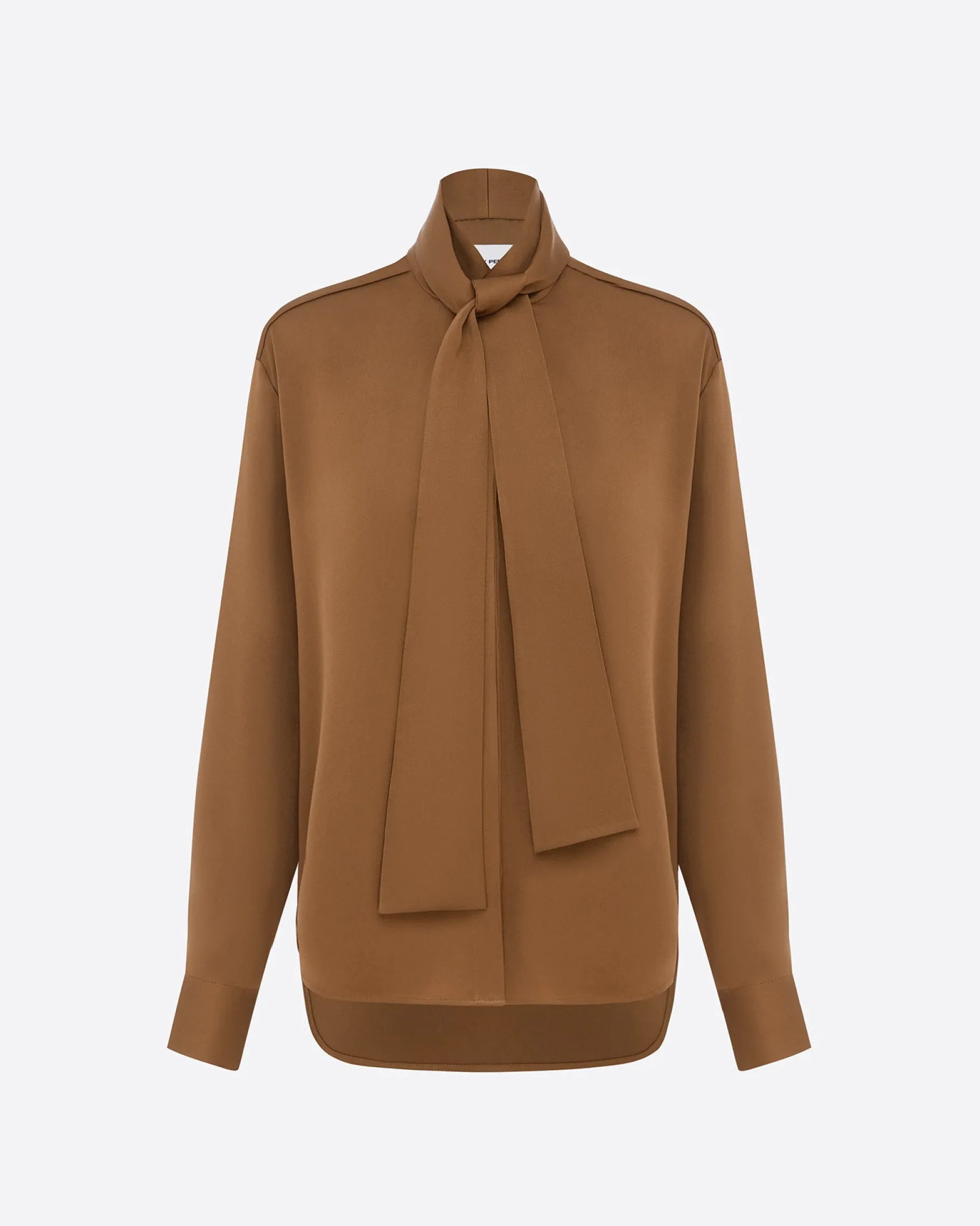 Alex Perry Tie Shirt in Satin Crepe