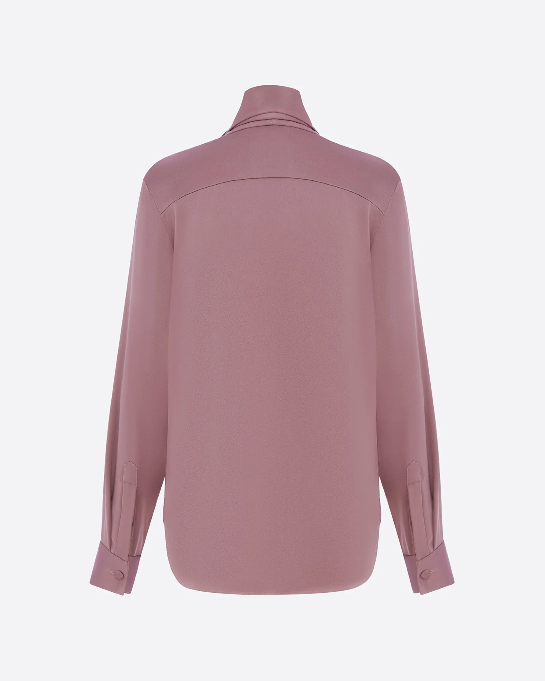 Alex Perry Tie Shirt in Satin Crepe