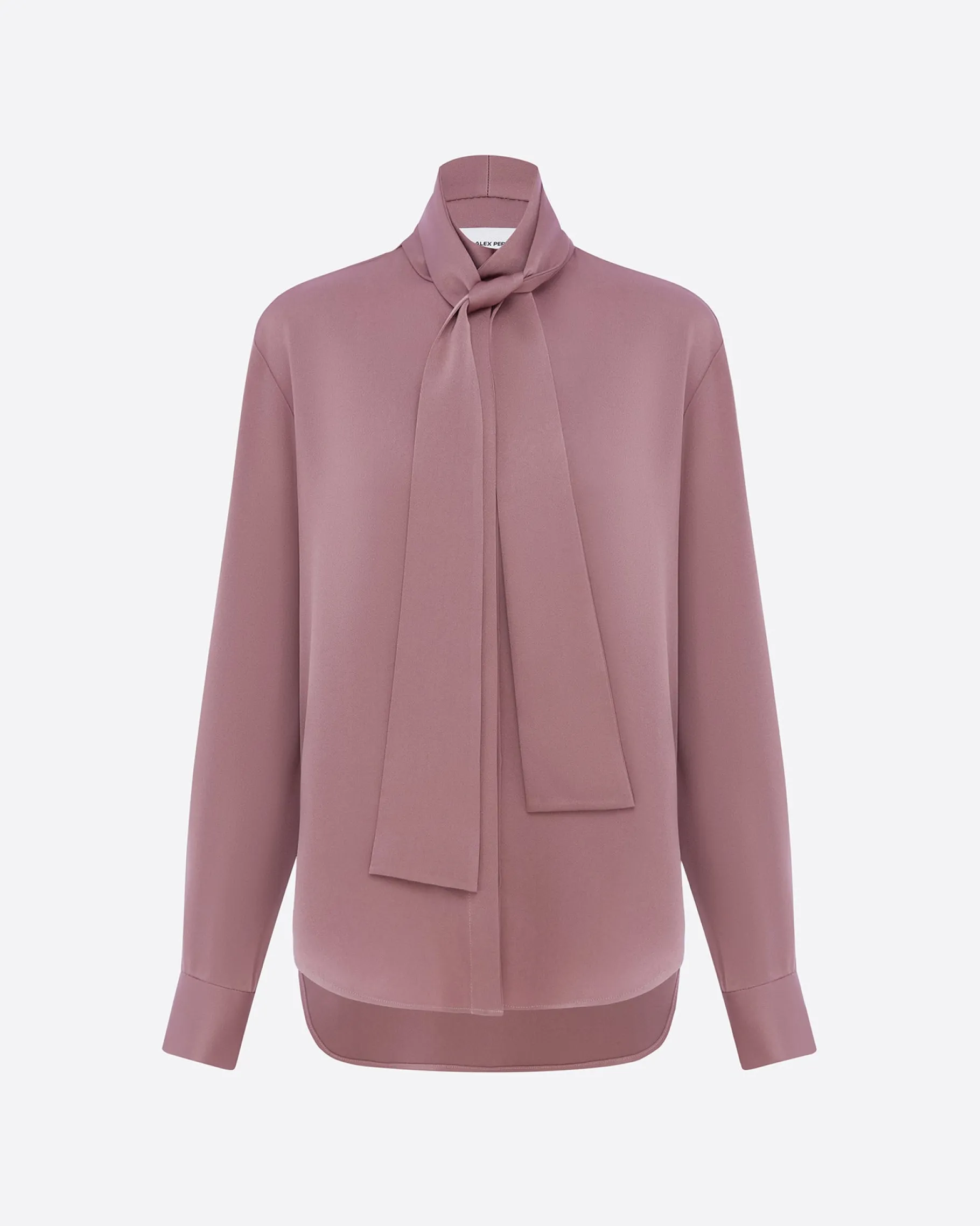Alex Perry Tie Shirt in Satin Crepe